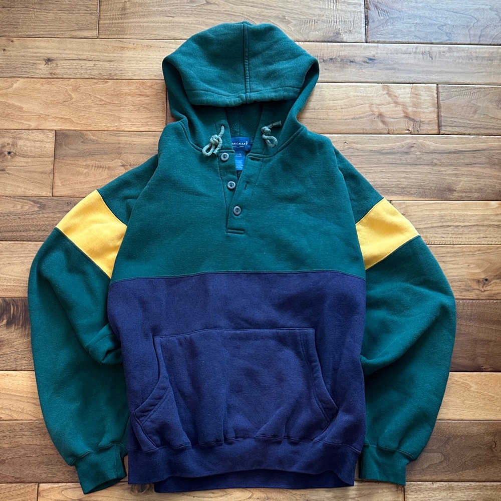 Vtg Towncraft collegiate striped hoodie - Picture 1 of 4